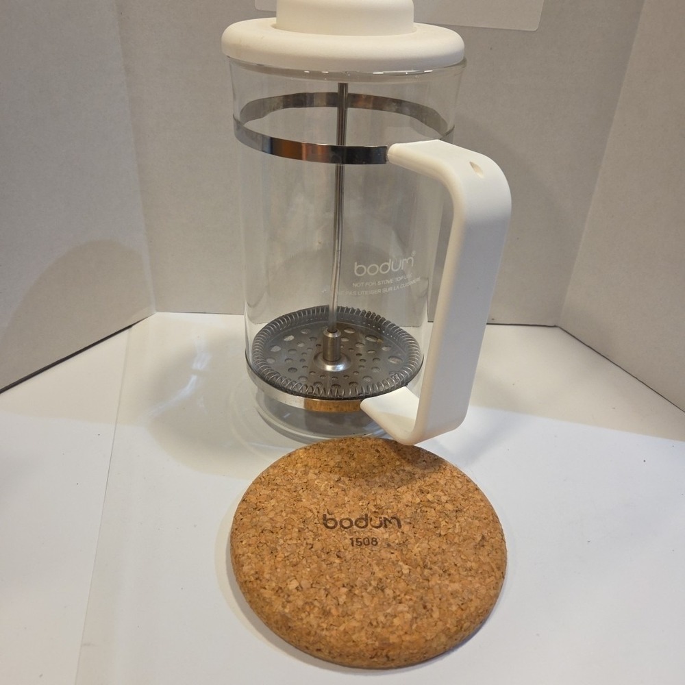 Bodum French Press 32 Oz Ivory White Coffee‎ Maker